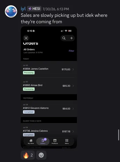 Operator win from the community